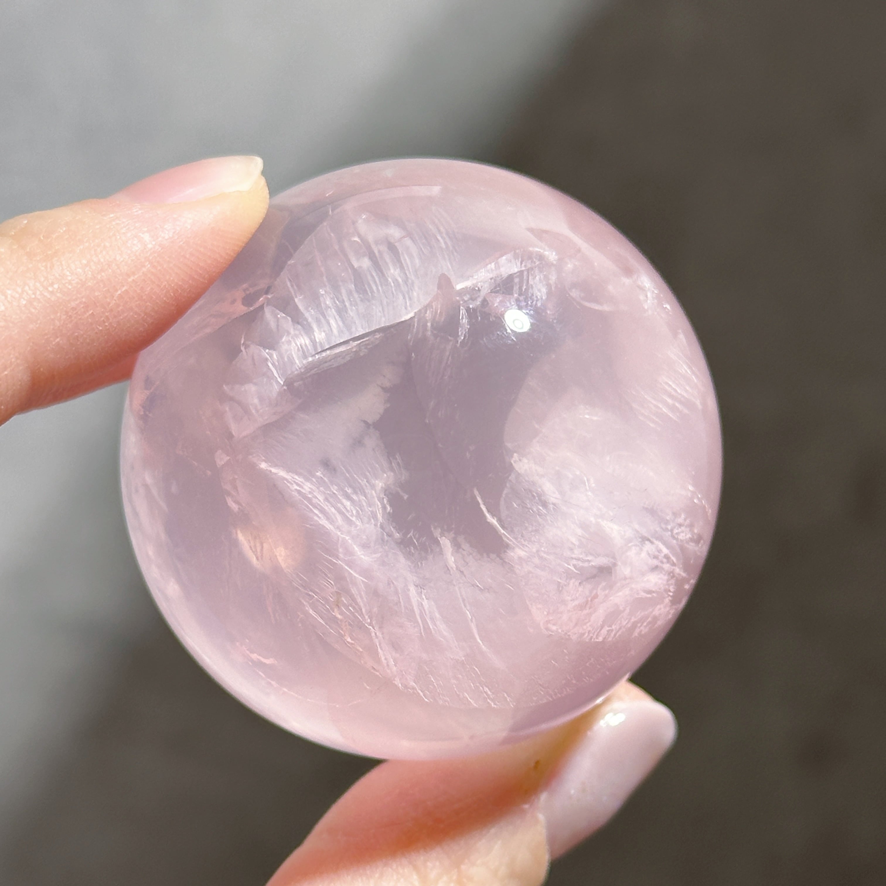 モザンビーク産スターローズクォーツ スフィア22◇Rose Quartz◇天然石