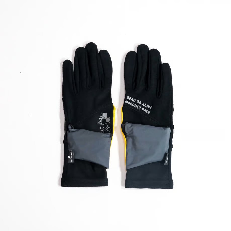 UNWASTED(アンウェイステッド)<handsongrip×MARQUEZ SHOP> beyond exclusive "ビヨンド" -Black/Gray メリノウールグローブ 手袋