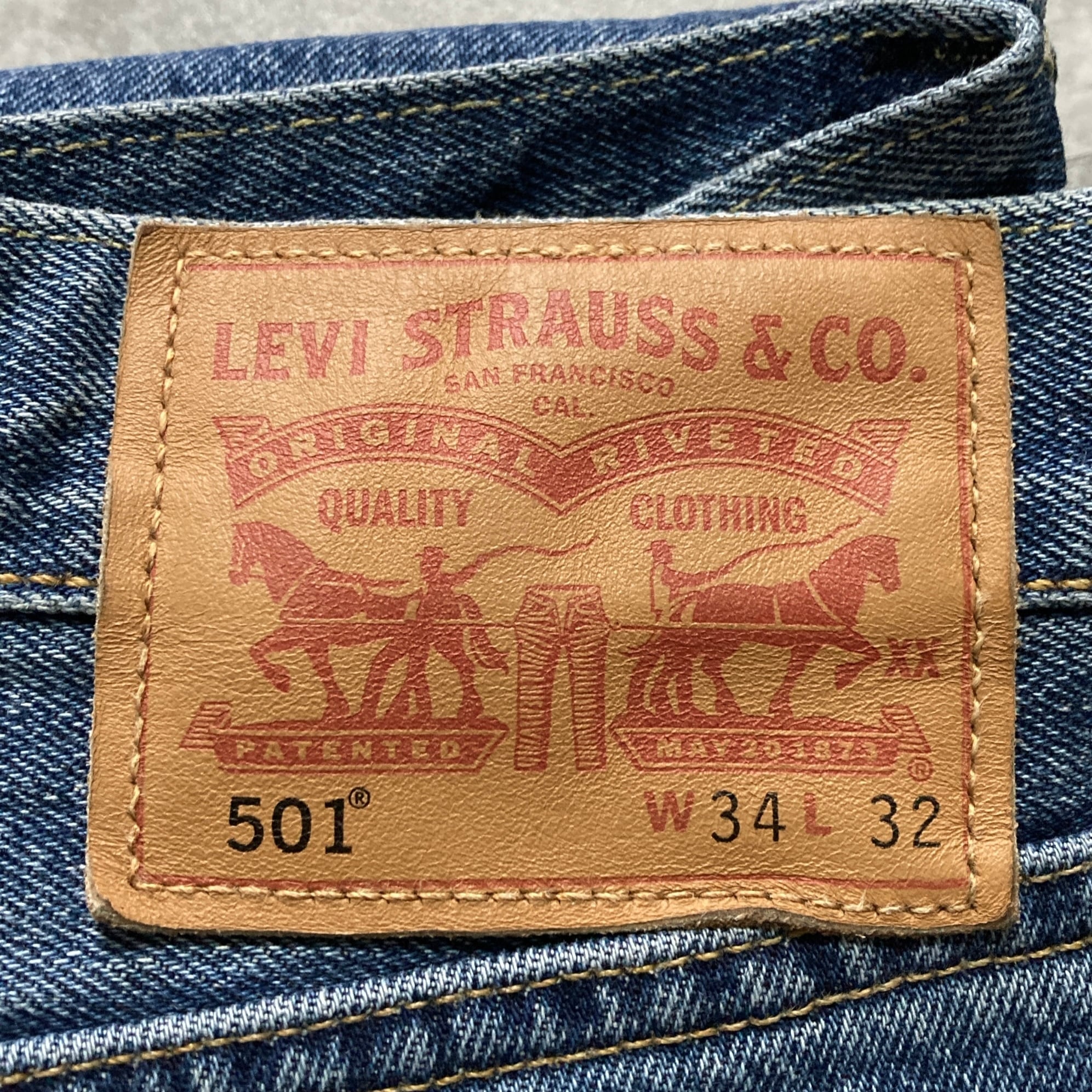 W34 L32】US.Levis 501 リーバイス USA製 アメリカ製 レザーパッチ
