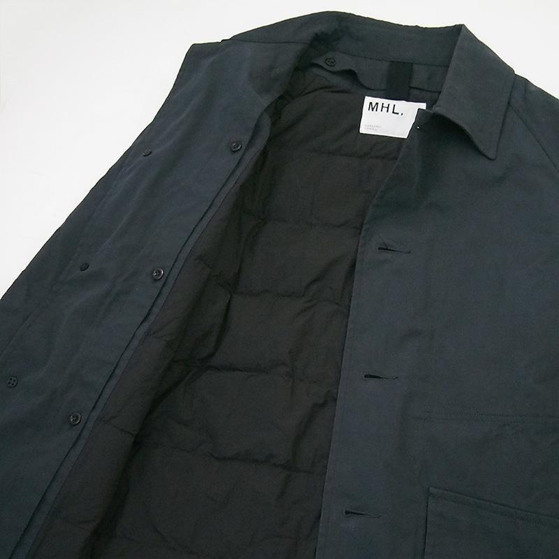 MHL. ライナー付 ステンカラーコート ネイビー 596-4210500 121 | 質