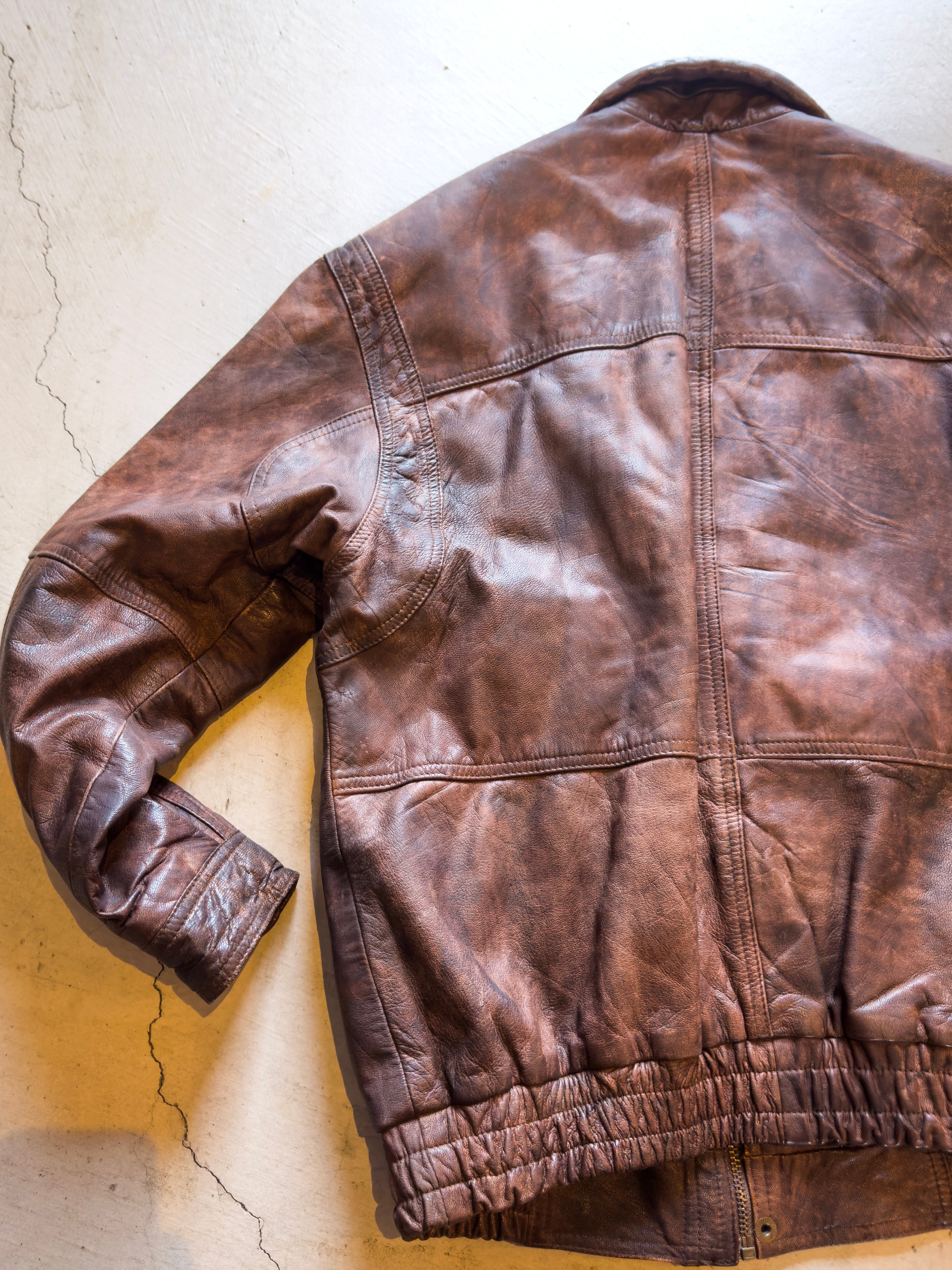 80s Leather Flight Jacket Made in Germany | Andy clothing supply