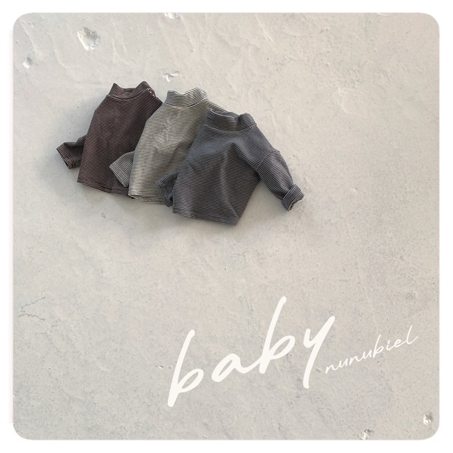 〈即納〉nunubiel bebe stripe turtleneck (baby)