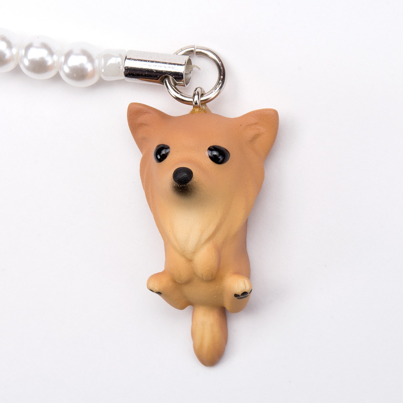 Dog 92 Chihuahua ロングコートチワワ レッド ビーズ ストラップ DN-2001