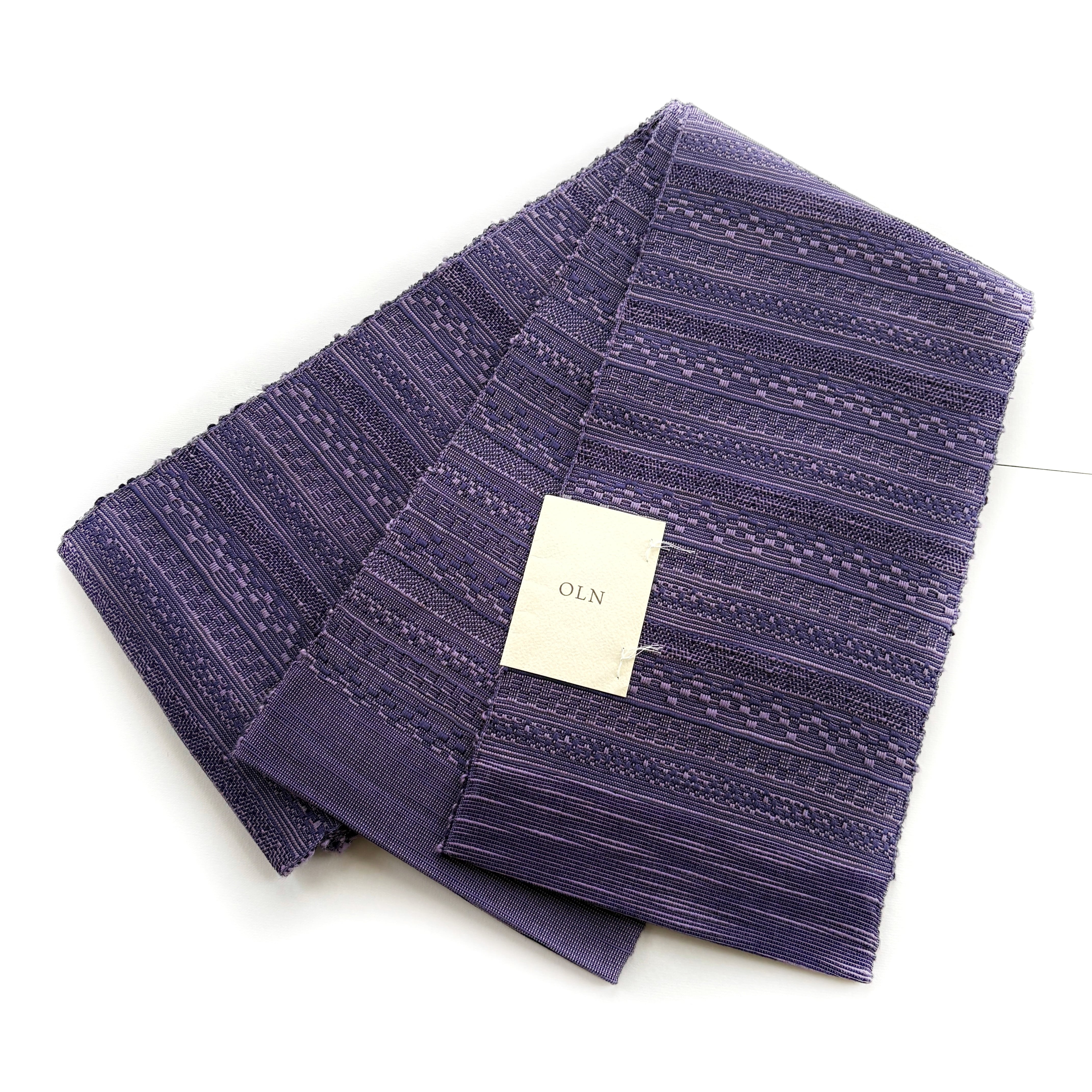 半幅帯【OLN】en coton 段々 mauve violet | ウスキ呉服店