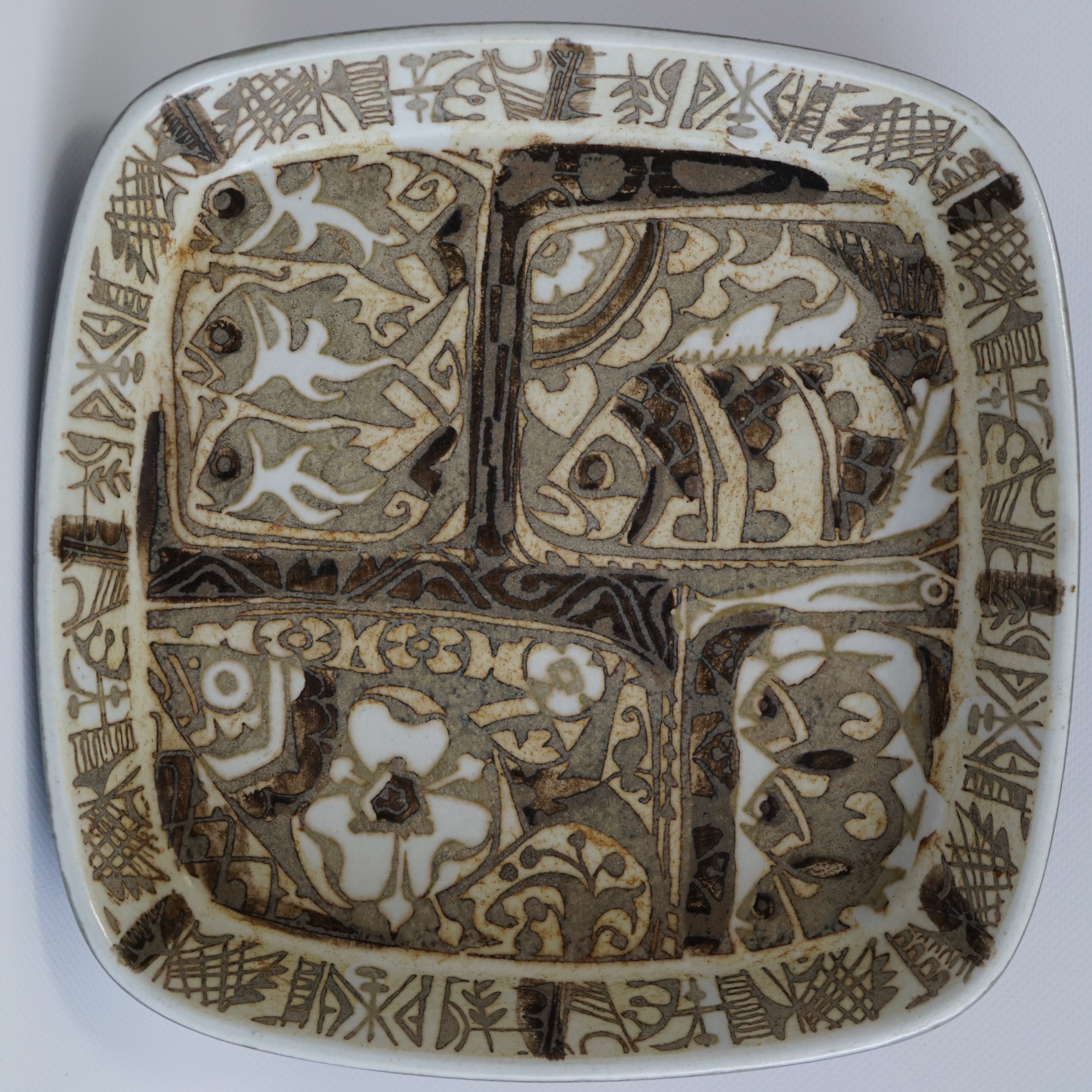 ロイヤルコペンハーゲン/バッカ/ヴィンテージ/茶色スクエアベース