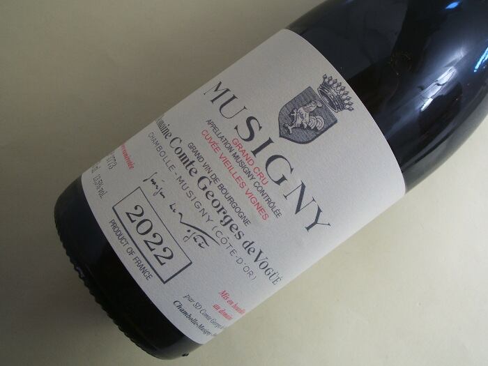 特級 ミュジニー・ヴィエーユ・ヴィーニュ 2022年 コント・ド・ヴォギュエ