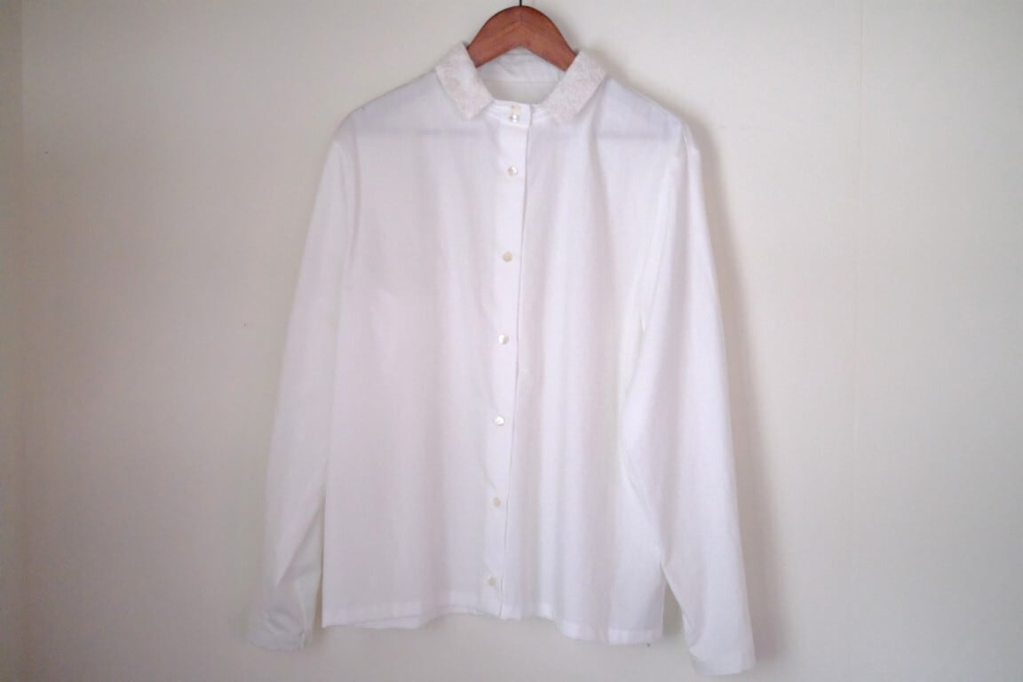 スタンドカラーブラウスcl-089(WH)