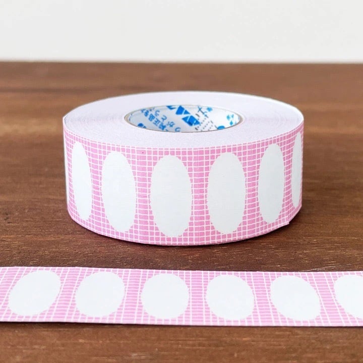 スタンプマルシェ オーバルフレーム さくら 弱粘着 ラベラーシール SM01