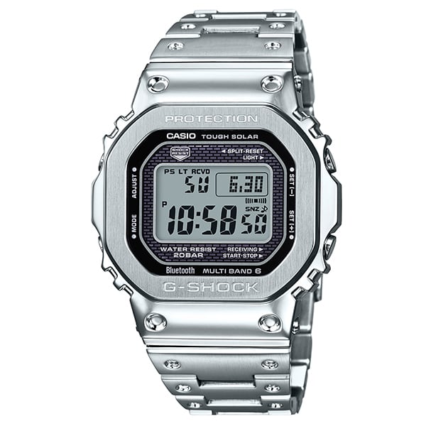 ★G-SHOCK消しゴムプレゼント★特価★カシオ G-SHOCK GMW-B5000D-1JF ソーラー電波 Bluetooth搭載 フルメタル  シルバー メンズ腕時計 キムタク（ドラマ 教場）着用モデル | 栗田時計店(1966年創業の正規販売店) powered by BASE