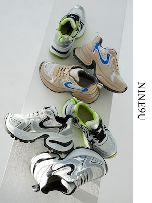platform dads-sneakers sporty sneakers 3color【NINE7687】