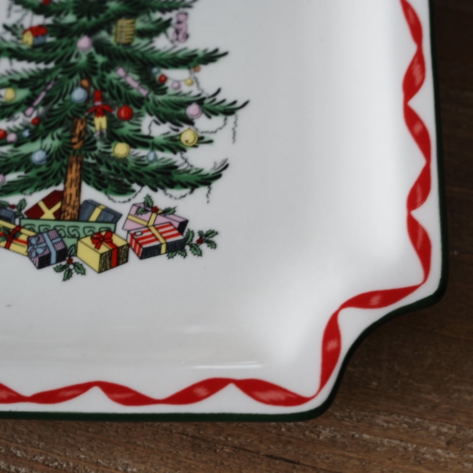 限定1枚】未使用極美品 英国SPODEスポード クリスマスツリー リボン