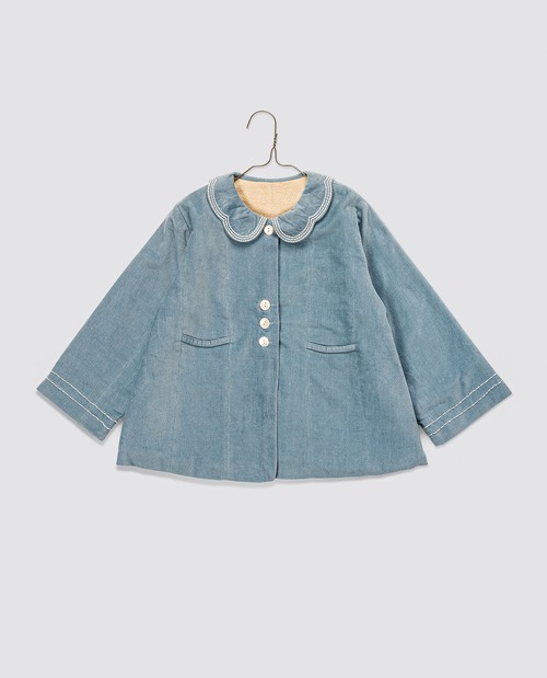 《即納》Little Cotton Clothes / Velvet Hebe Coat in Eggshell