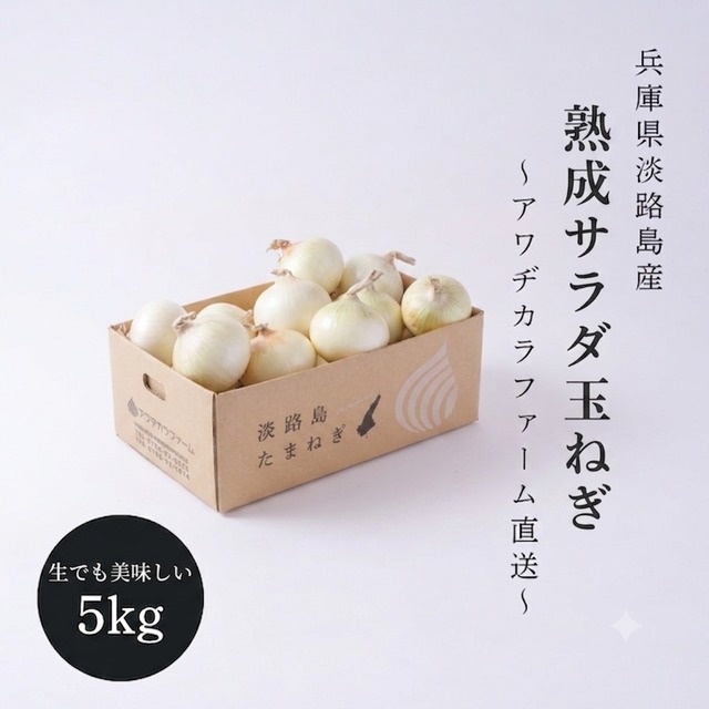【淡路島産】 熟成サラダ玉ねぎ　熟れっ玉 5Kg