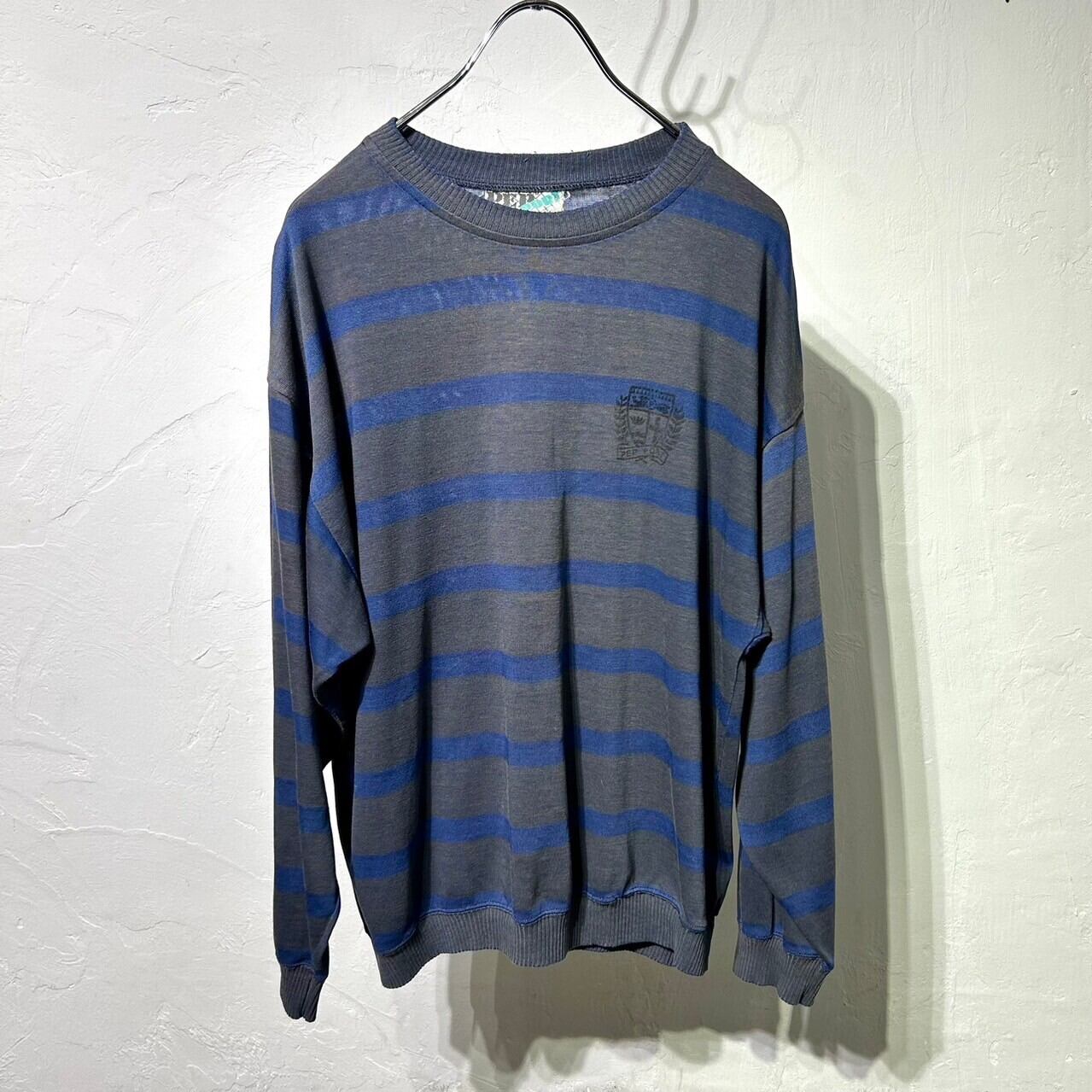80s PEP PORT Embrem Border Pattern Sweat