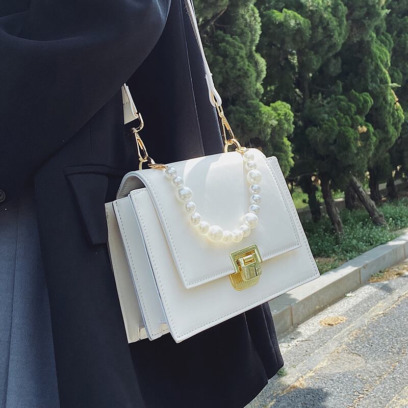 サマーパールチェーン 夏物 真珠 スクウェア Tiancai_Wing_Bag80746370809