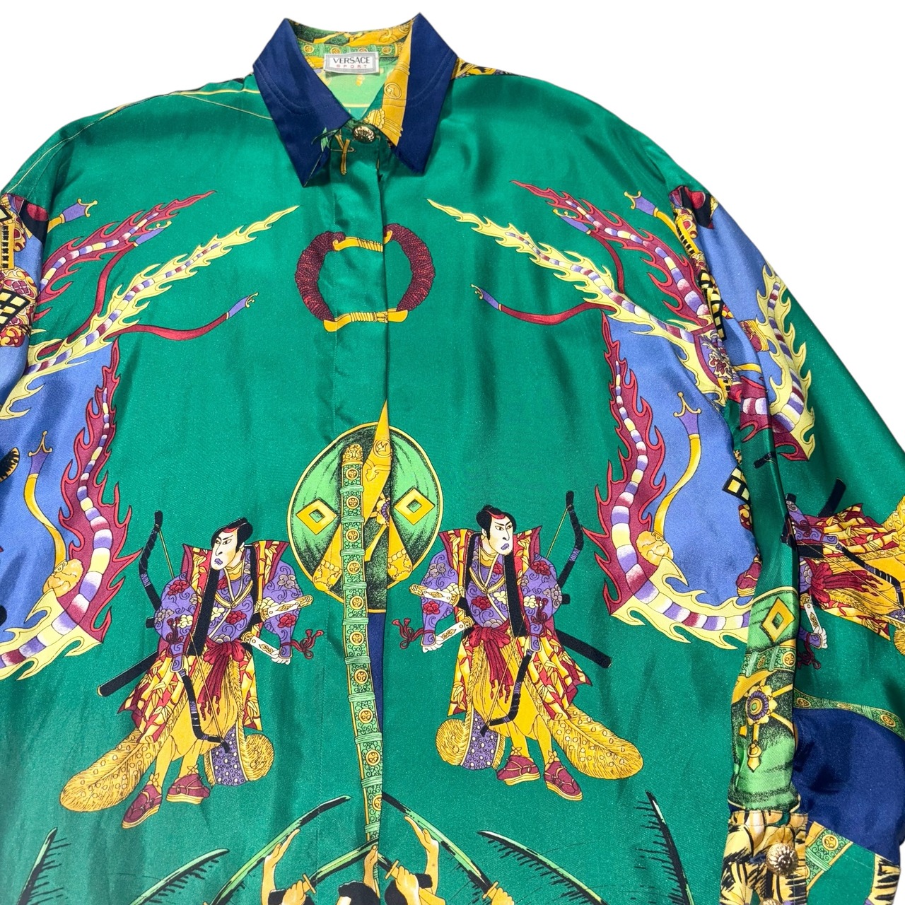 vintage VERSACE SPORT silk shirt “samurai”