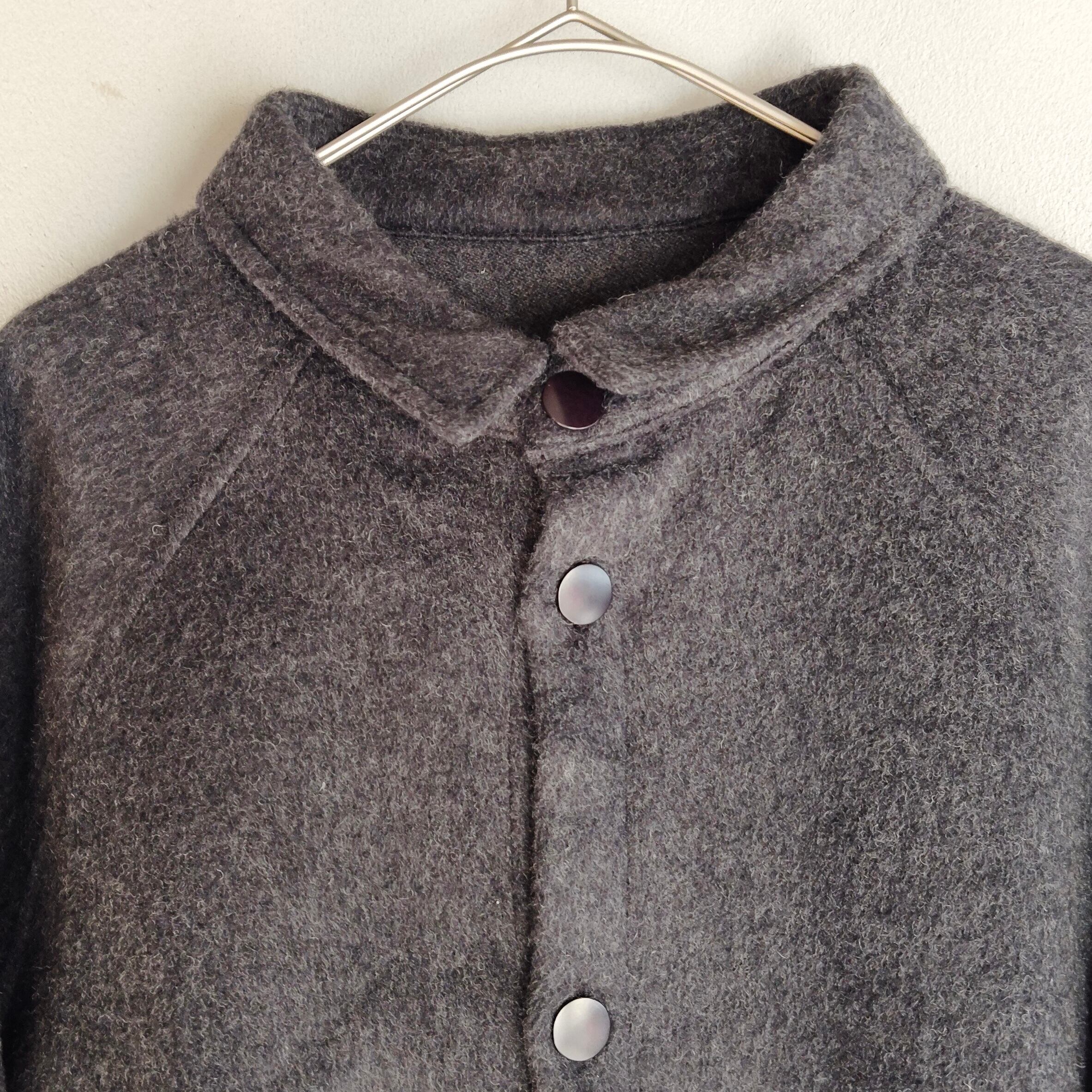 MITTAN SH-108 ウールシルクキャメルシャツ 濃灰 | Routes*Roots