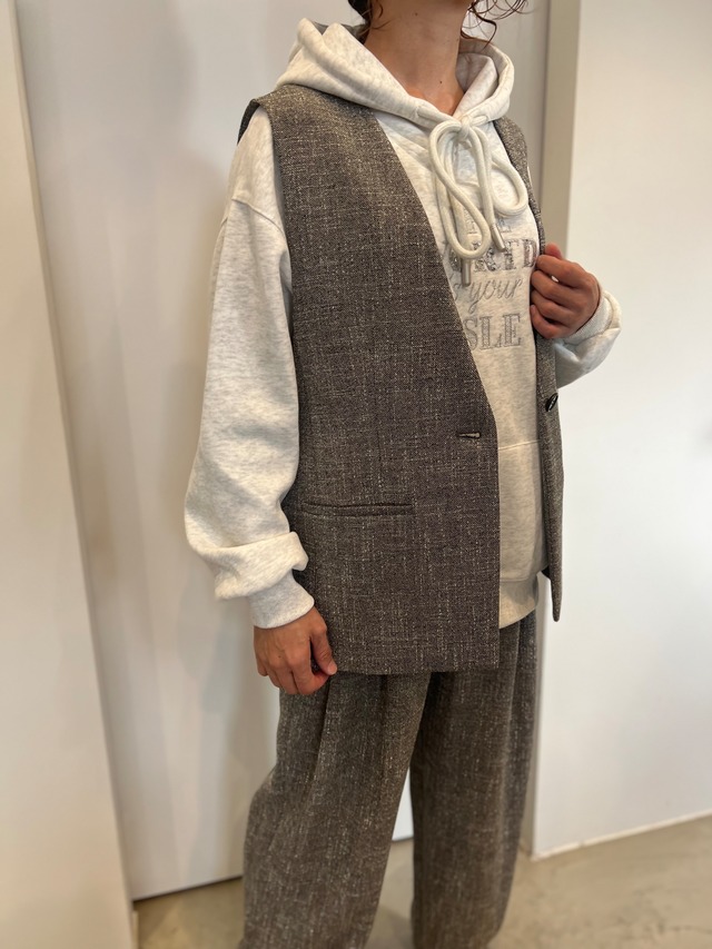 【PASSIONE】セットアップ可　ツイードライクジレ 536402