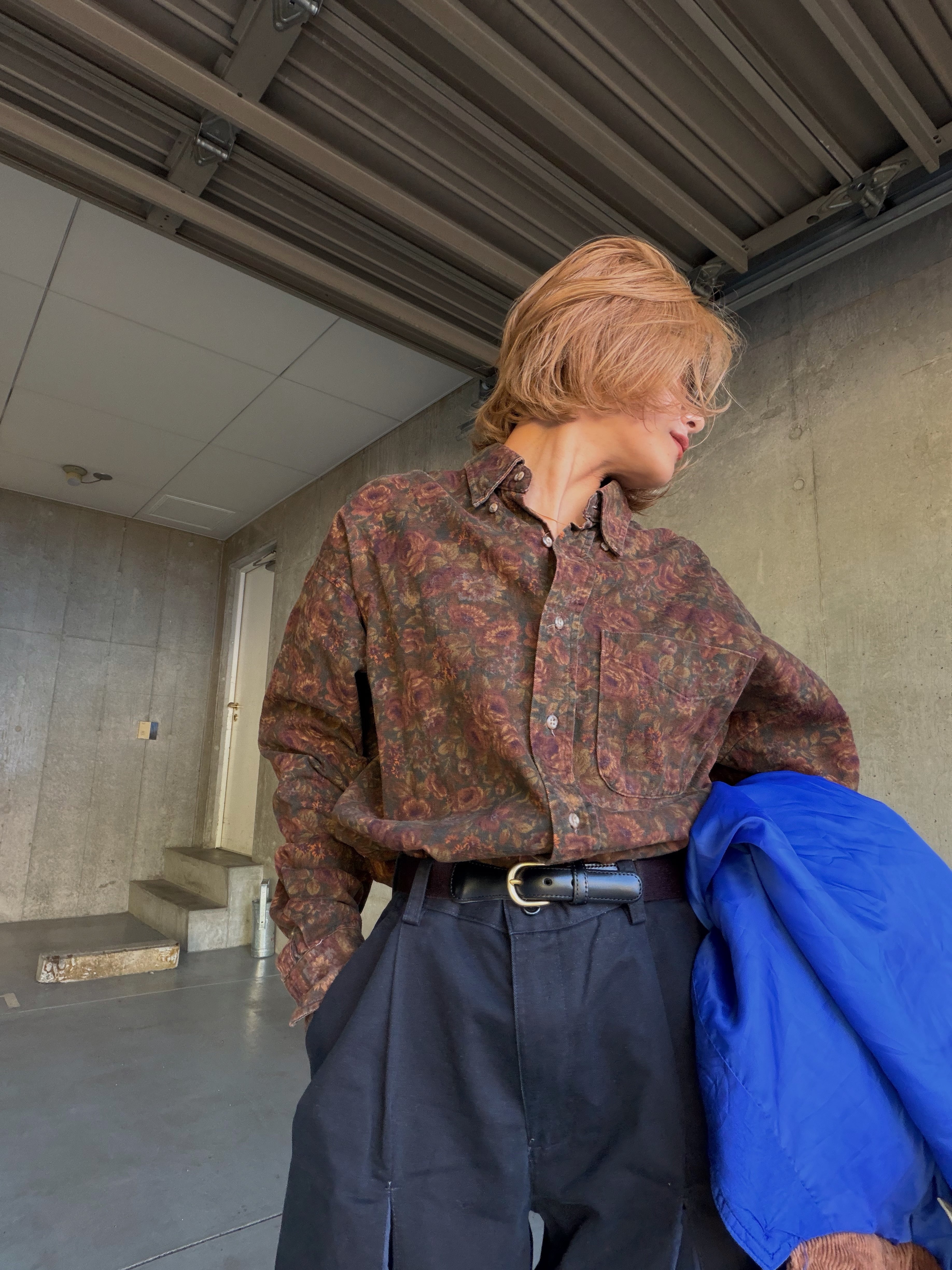 (SH1105)flower pattern BD shirt made in USA