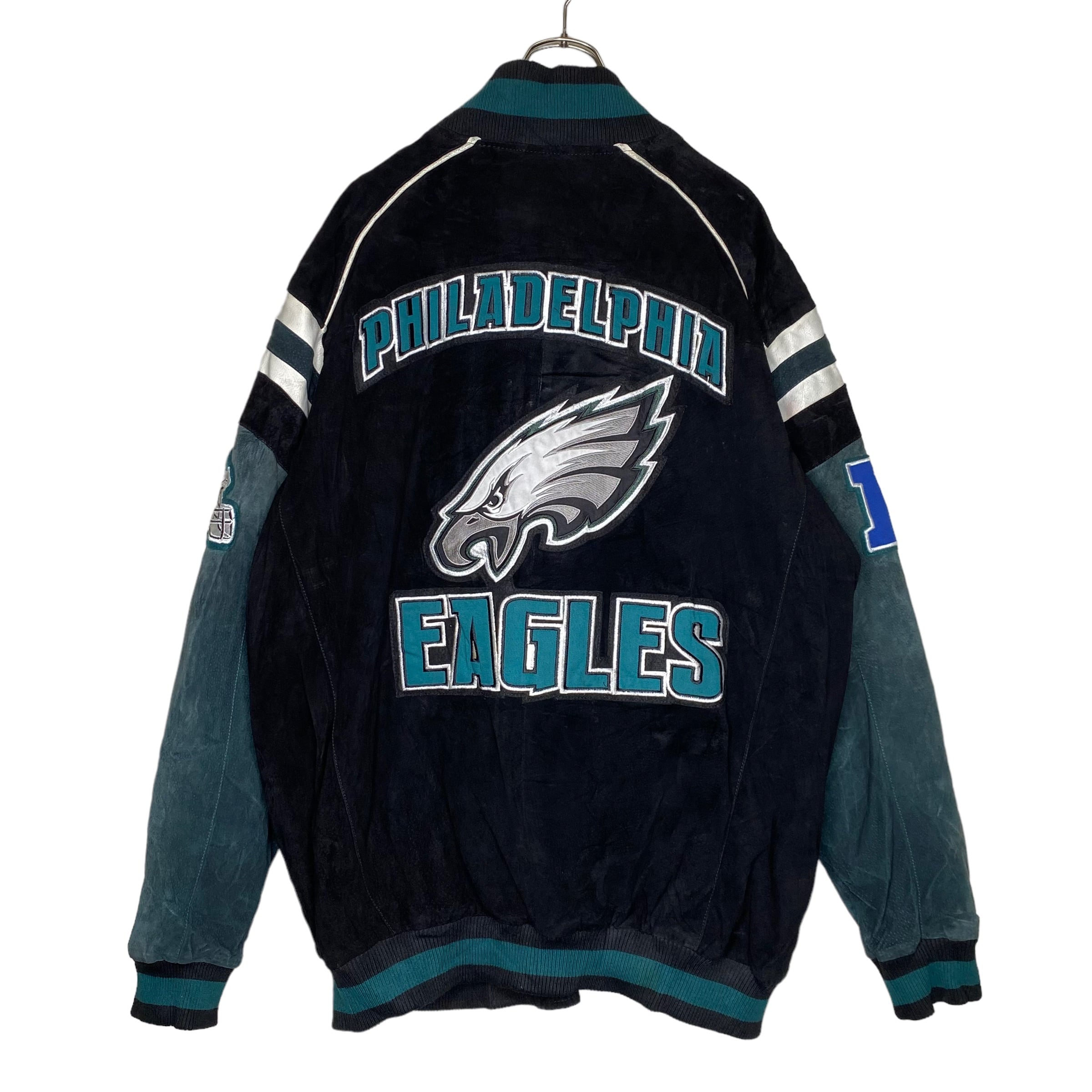 超希少】 NFL スタジャン 2XL スエード スウェード ワッペン 刺繍 状態 