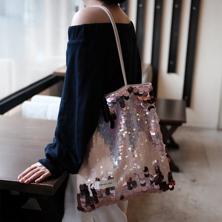 グラデスパンコール&ベルベット調ショルダーバッグ No.5470