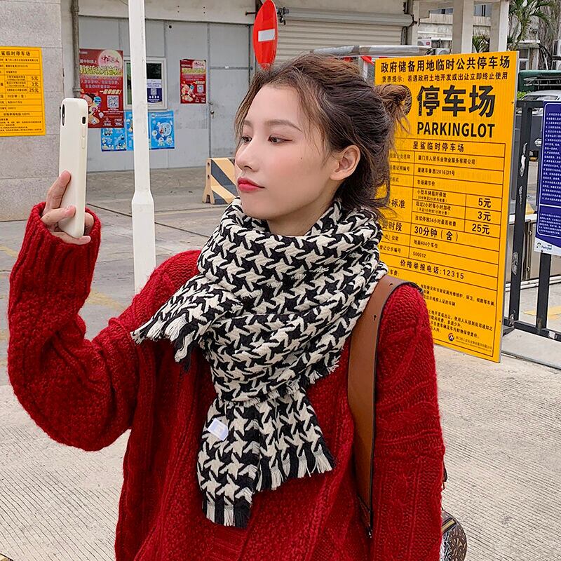 格子柄スカーフ レディースウィンター 冬物 ブラック・アイド・ピーズ32265157845