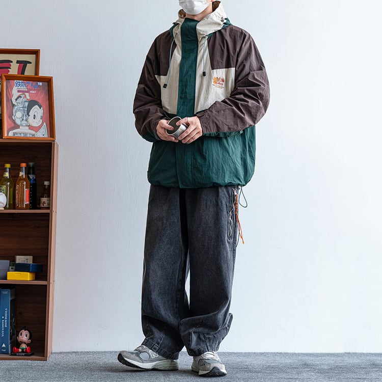 Flostore配色アウトドアウィンドブレーカー | mblueshop