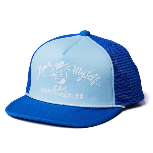 SURFSKATECAMP × SOFTMACHINE #Repair Myself Cap Blue