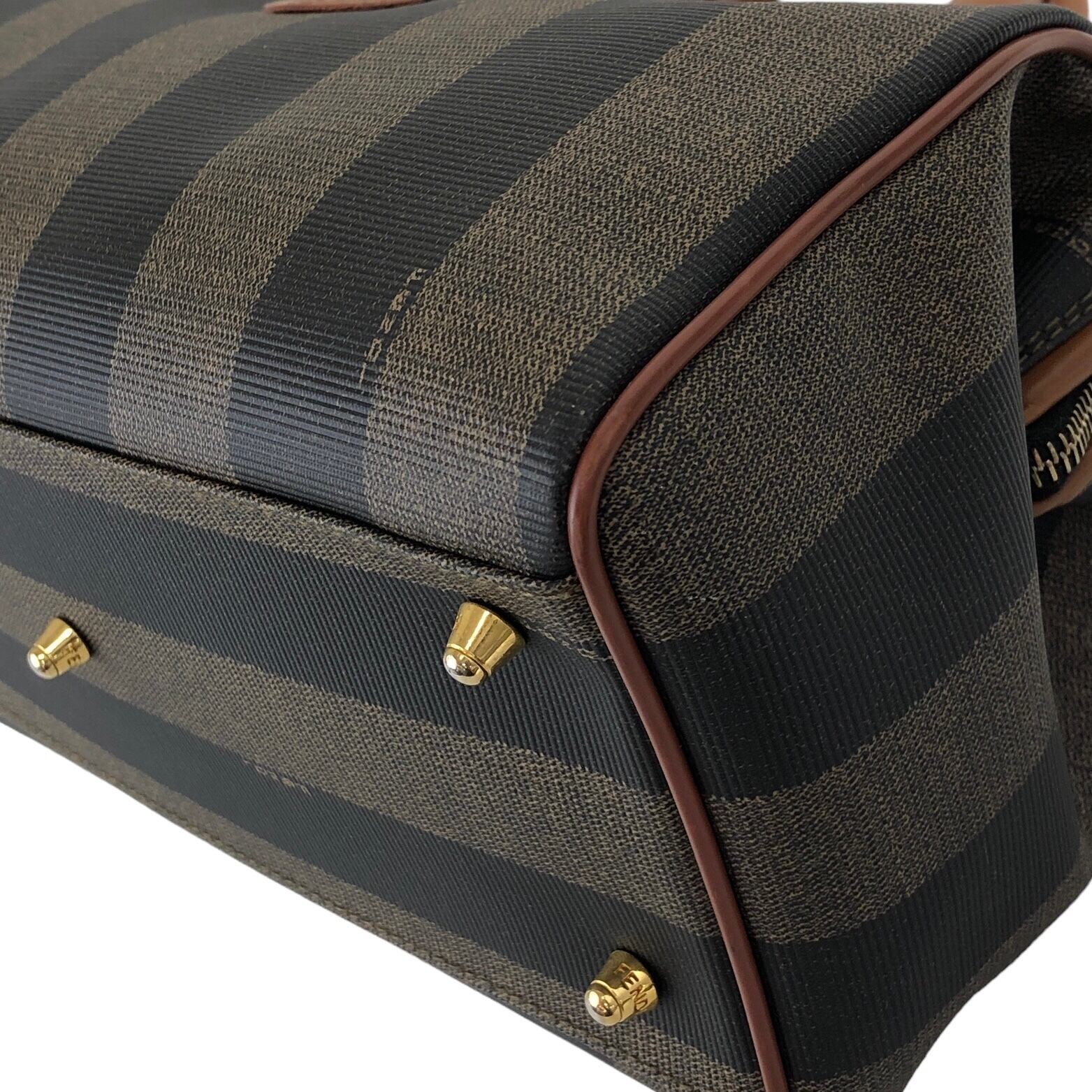 FENDI】ドーム型 ハンドバッグ 2way PVC ペカン柄 自立 おとなしく 