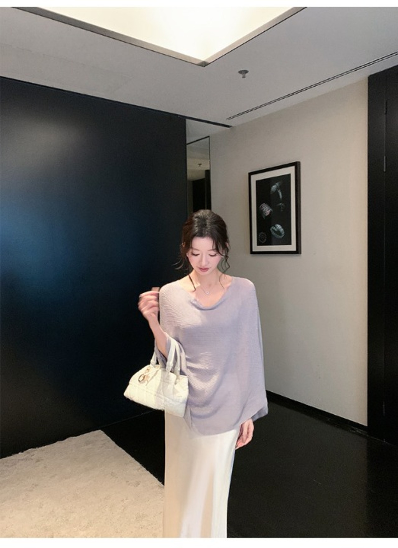 Asymmetrical Knit Camisole and Pullover Set up【H00077】