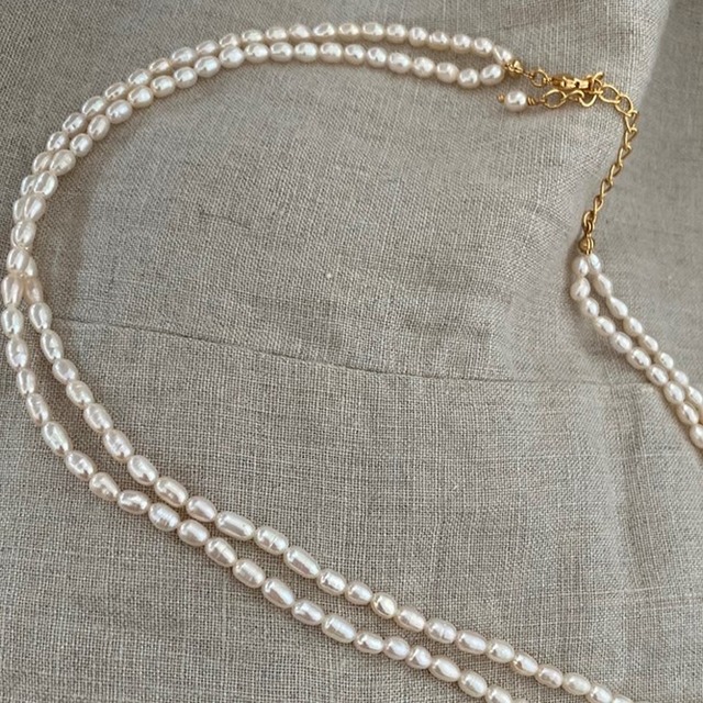 double pearl necklace