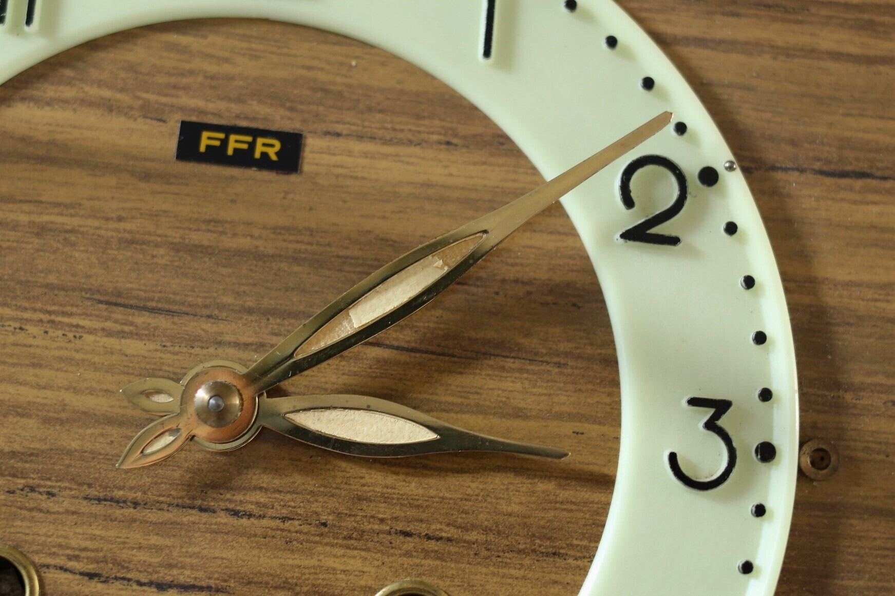 フランス アンティーク ヴィンテージ FFR 壁掛け時計 ゼンマイ機械式