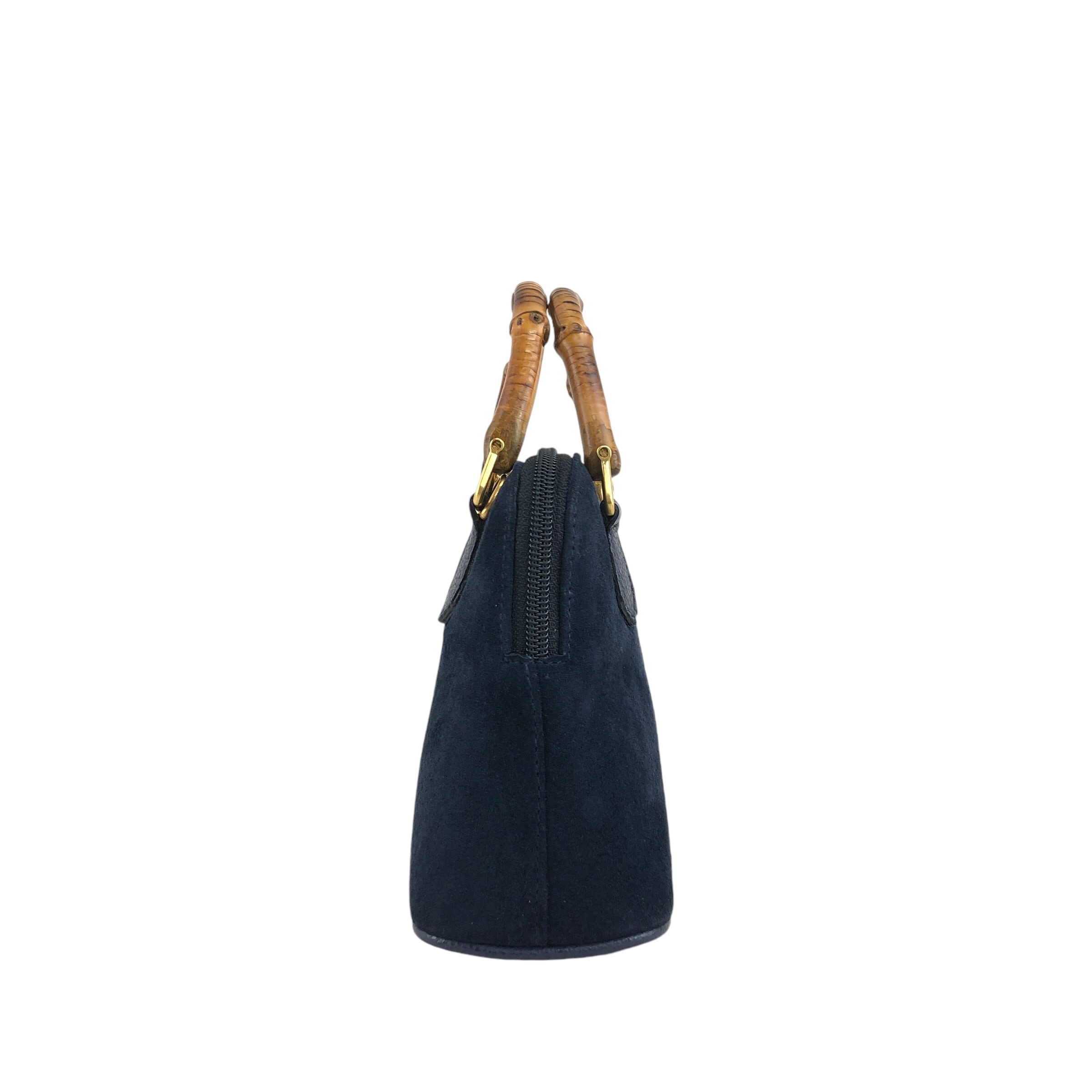 GUCCI グッチ ショルダーバッグ ネイビー スエード 2WAY ミニ GUCCI グッチ ショルダーバッグ ネイビー スエード 2WAY ミニ