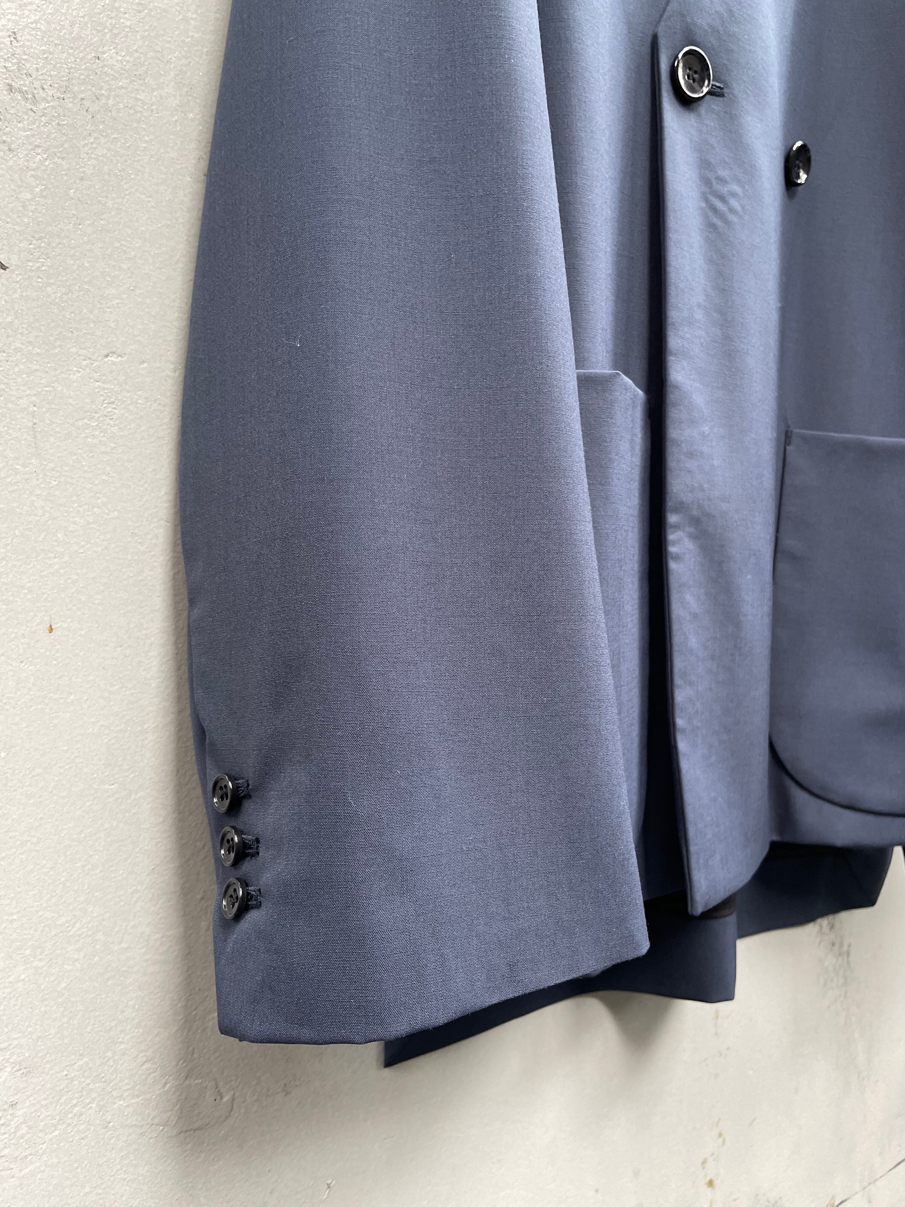 VOAAOV』washable wool nocollar jacket / NAVY | SUKIKIRAI