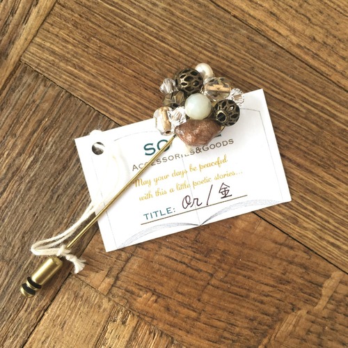 1点もの*Colorful/Gold【ハットピン】