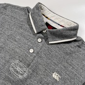 CANTERBURY カンタベリー ワンポイント刺繍 長袖 ラガーシャツ サイズ XL /グレー/メンズ/ラグビー