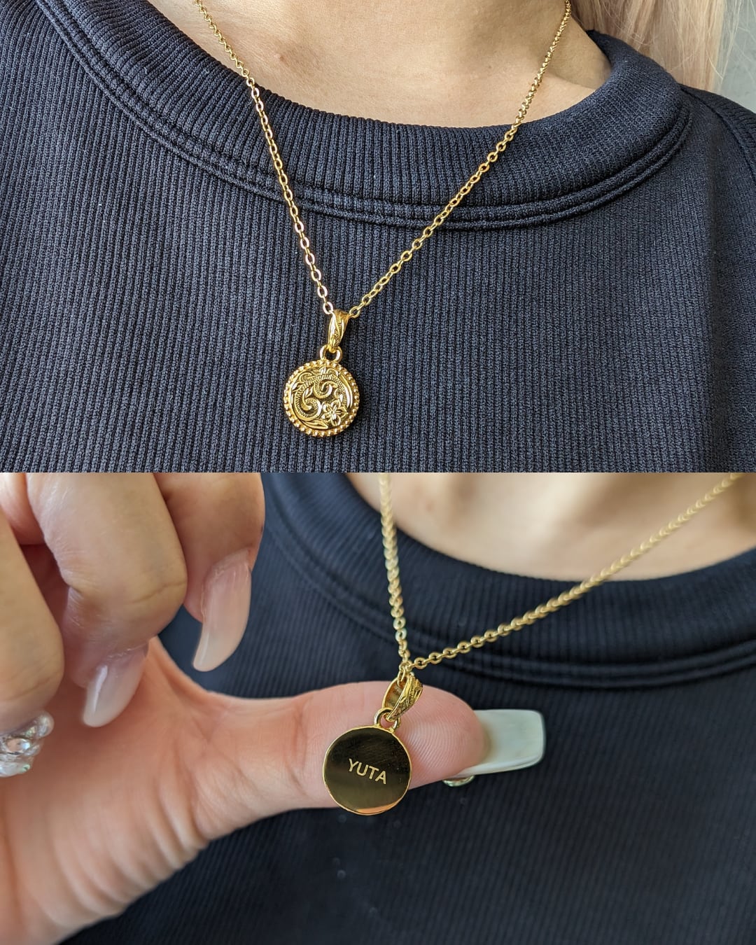 【受注生産】MINI coin necklace (裏面名入れオーダー)