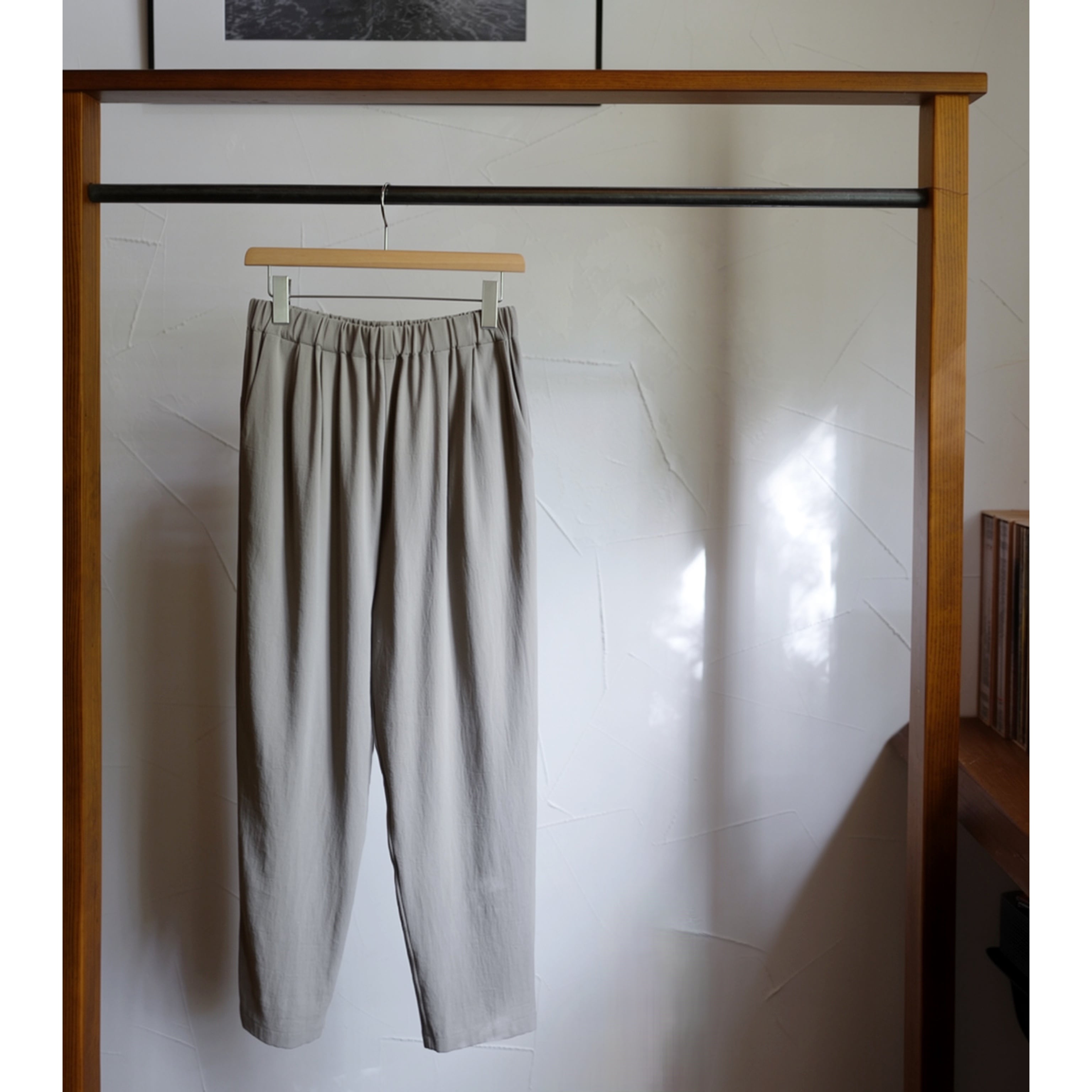 evam eva ｜cotton tuck pants (gray, black) | robin ASO