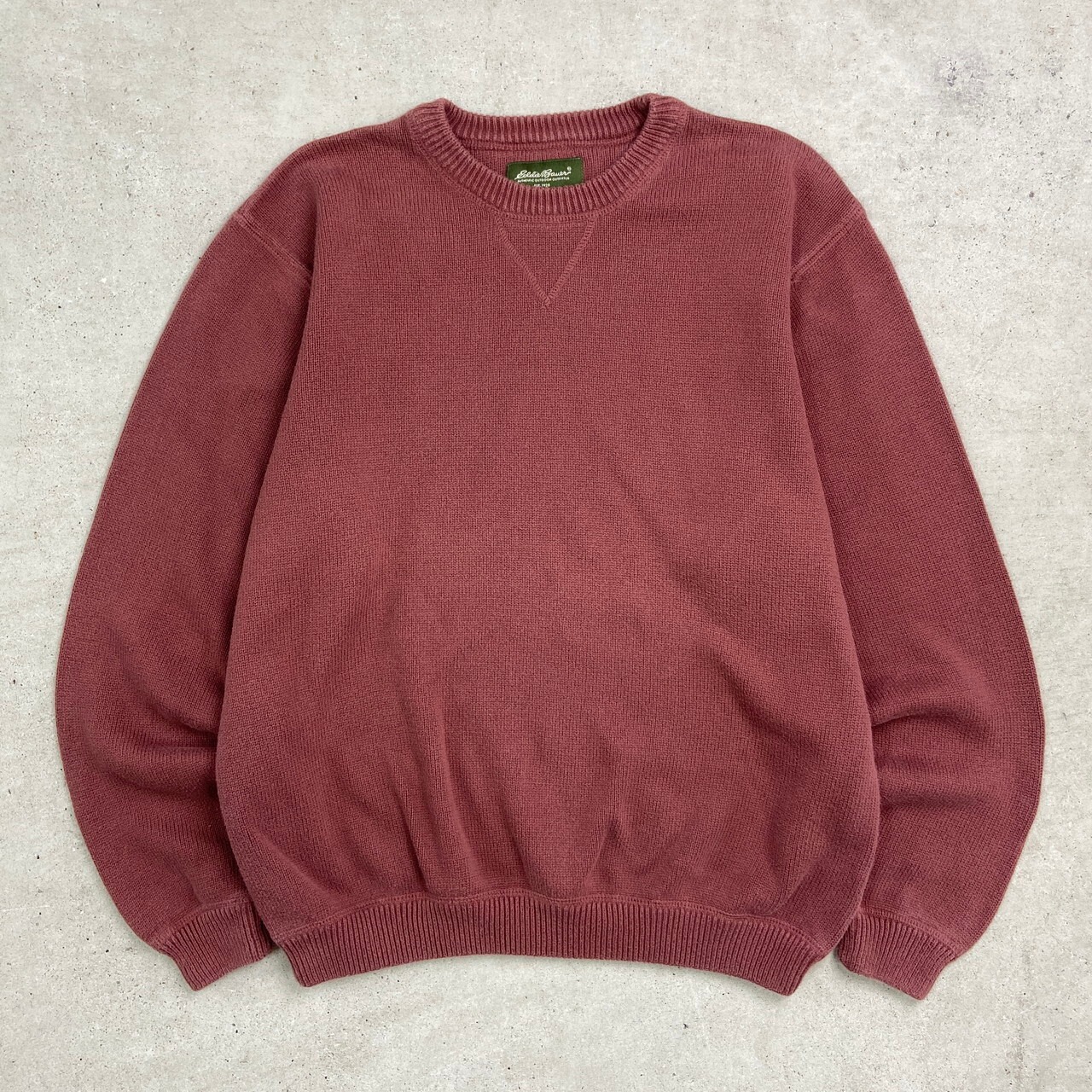 Eddie Bauer エディーバウアー コットンニットセーター メンズL 古着 