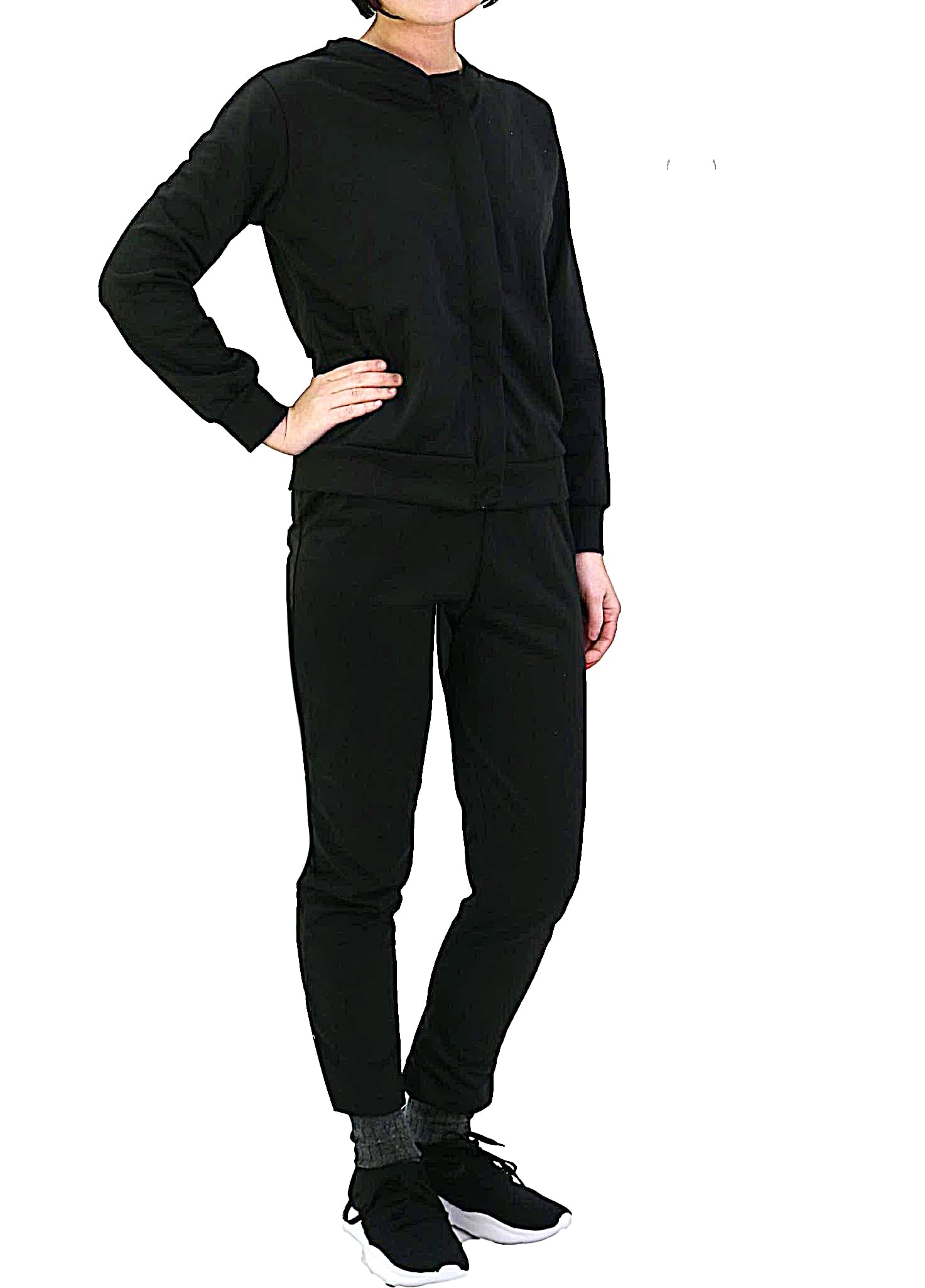 レディース 安全ストライプ クノイチNINJAスエット ジャージ 上下