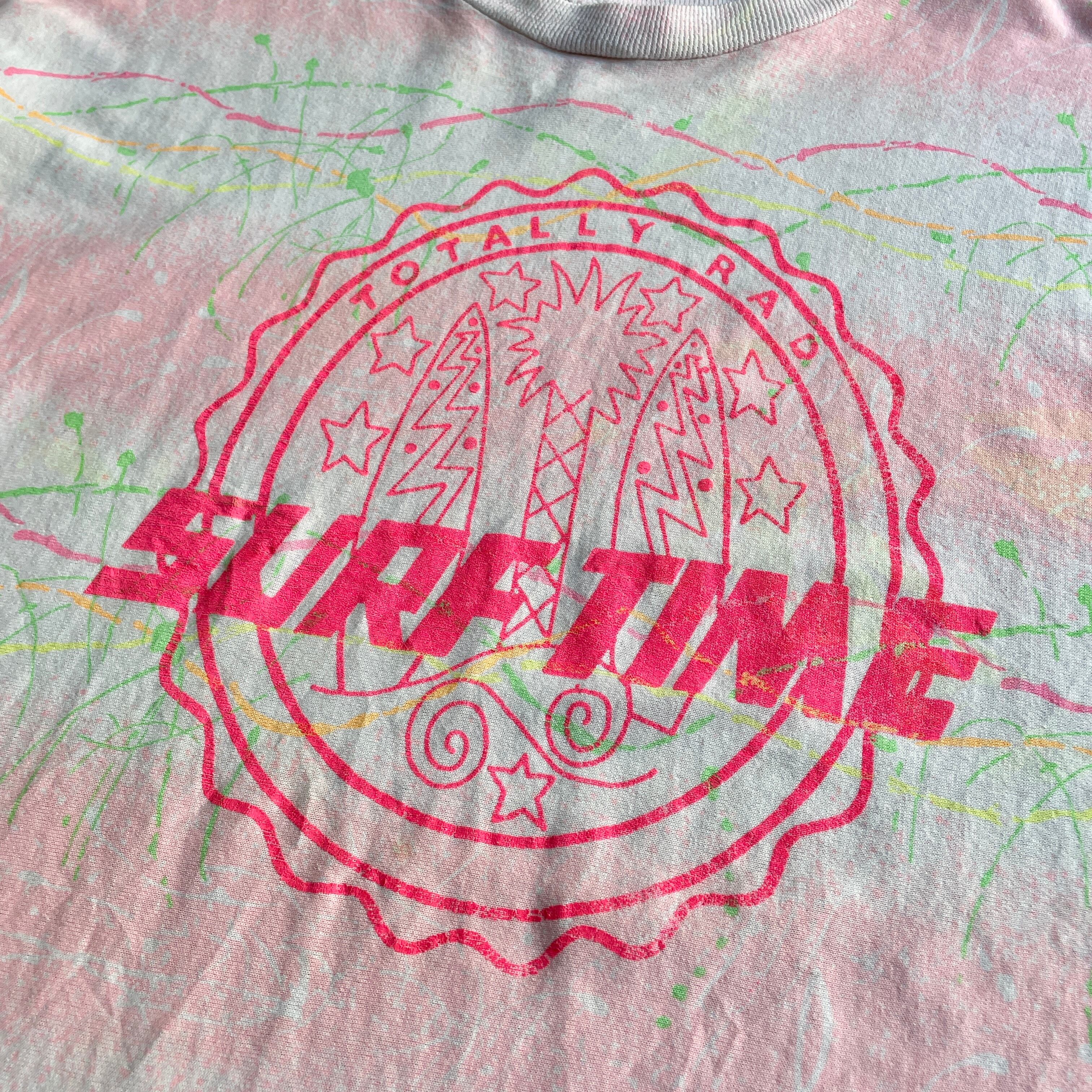 USA製 80年代 SURF TIME サーフ オールプリントTシャツ メンズXL 古着 