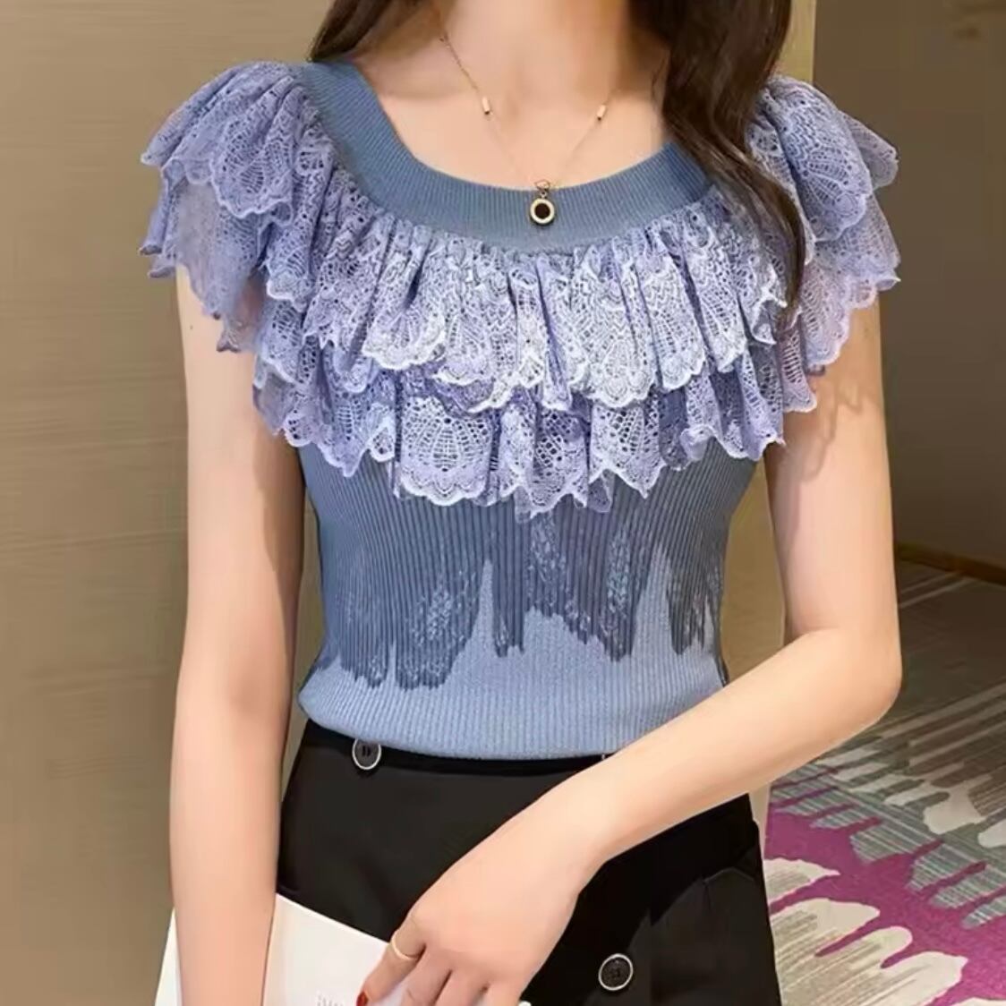 ガーリーフリル2wayトップス