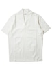 Shawl Collar Polo Shirts White