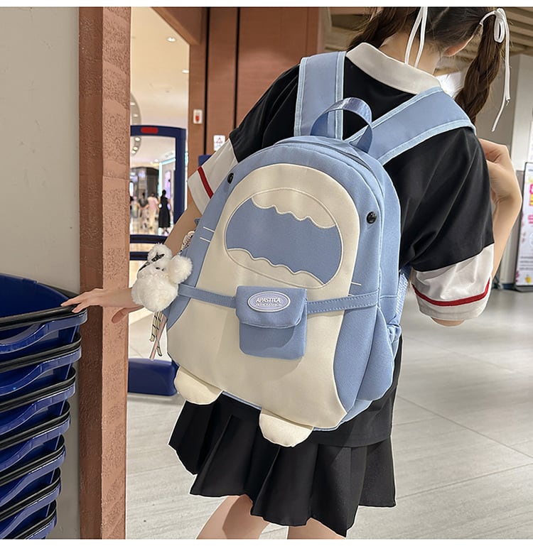 SPRYGROUND サメデザイン リュック　サメ サメ型リュックサック_ナイロン 撥水 かわいい 学校 通学 バックパック