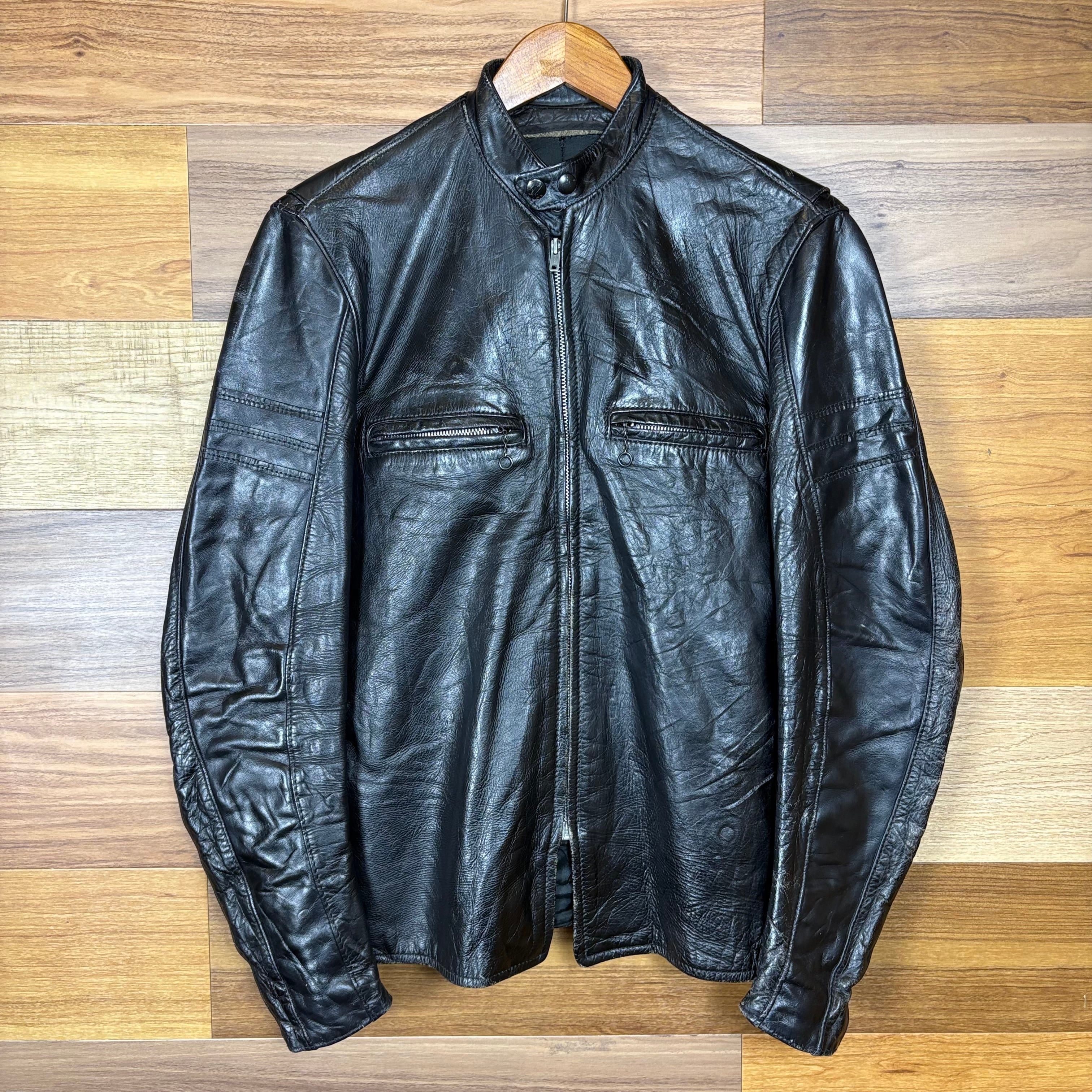 60s Brooks シングル レザージャケット 革ジャン サイズ 38 メンズ M位