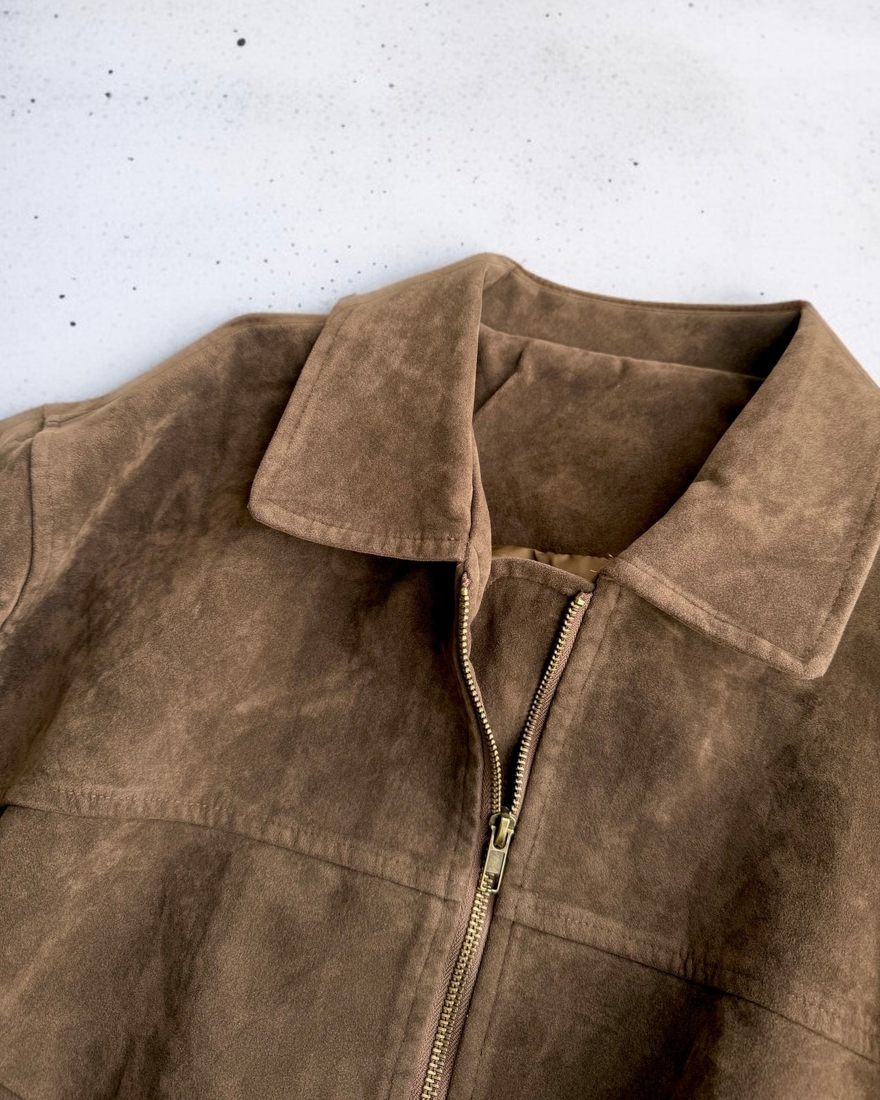 calm suède-like oversized blouson <2color>