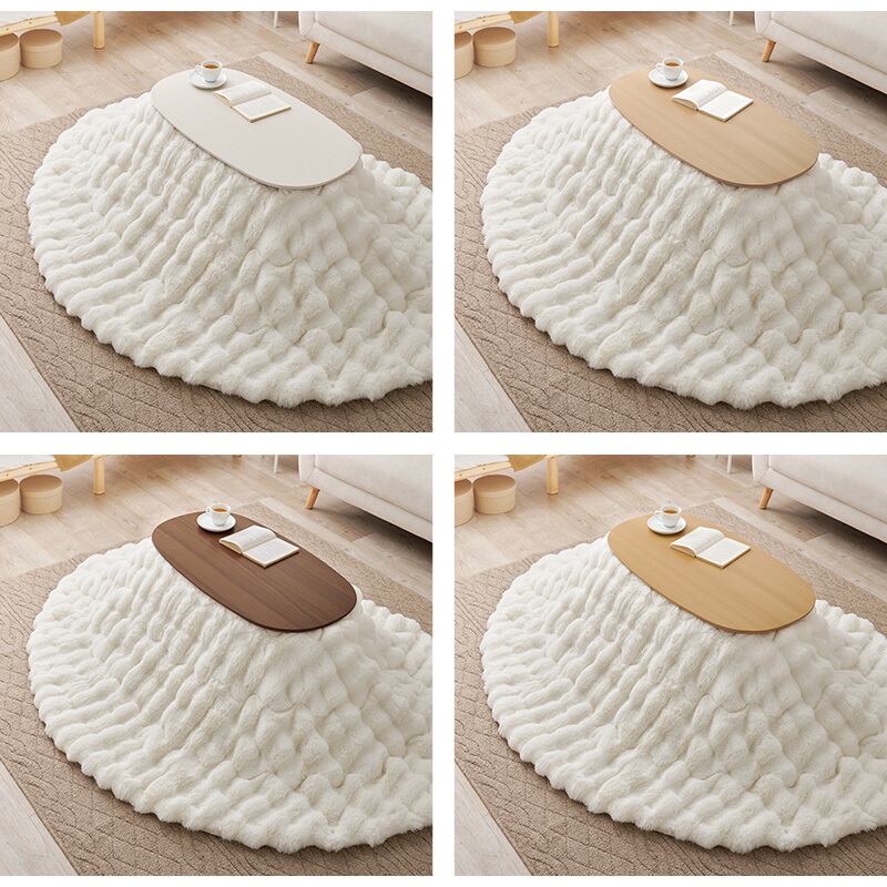 【完成品】楕円形折れ脚こたつ＋うす掛け布団 2点セット こたつ4種x掛け布団3種 コンパクトサイズ カルミナルナ 幅90cm