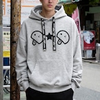 ロゴ紐ベーマークパーカー