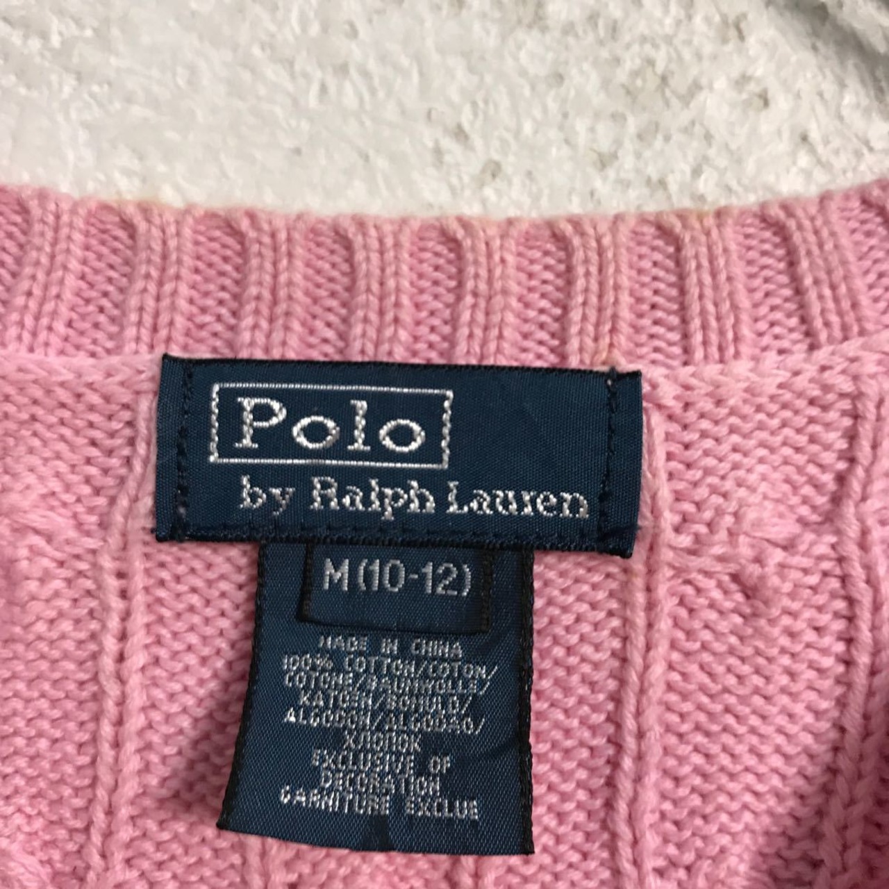 Polo Ralph Lauren コットン ニット ベスト キッズ M ピンク ラルフ 