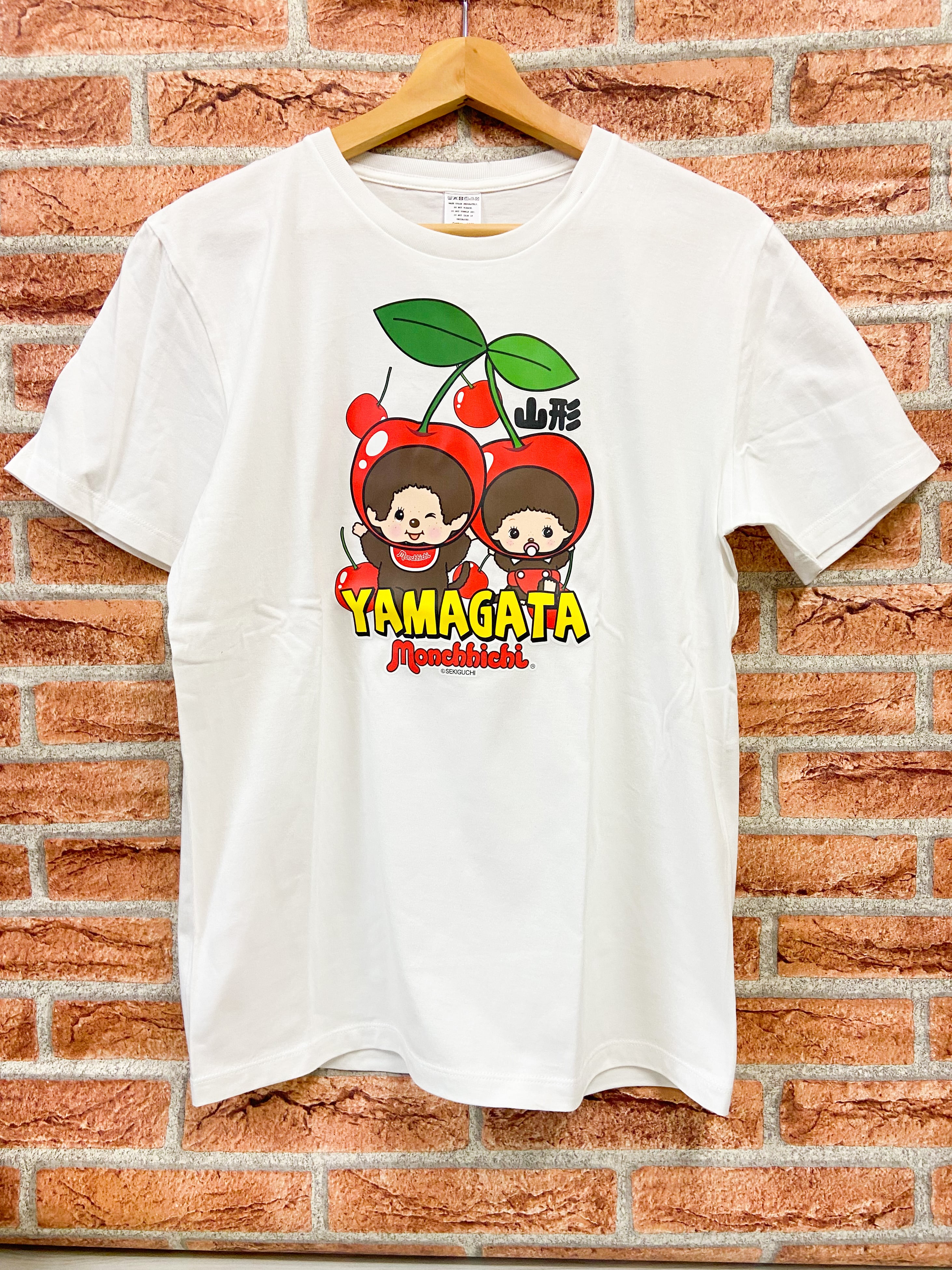 山形モンチッチ Tシャツ さくらんぼ ホワイト